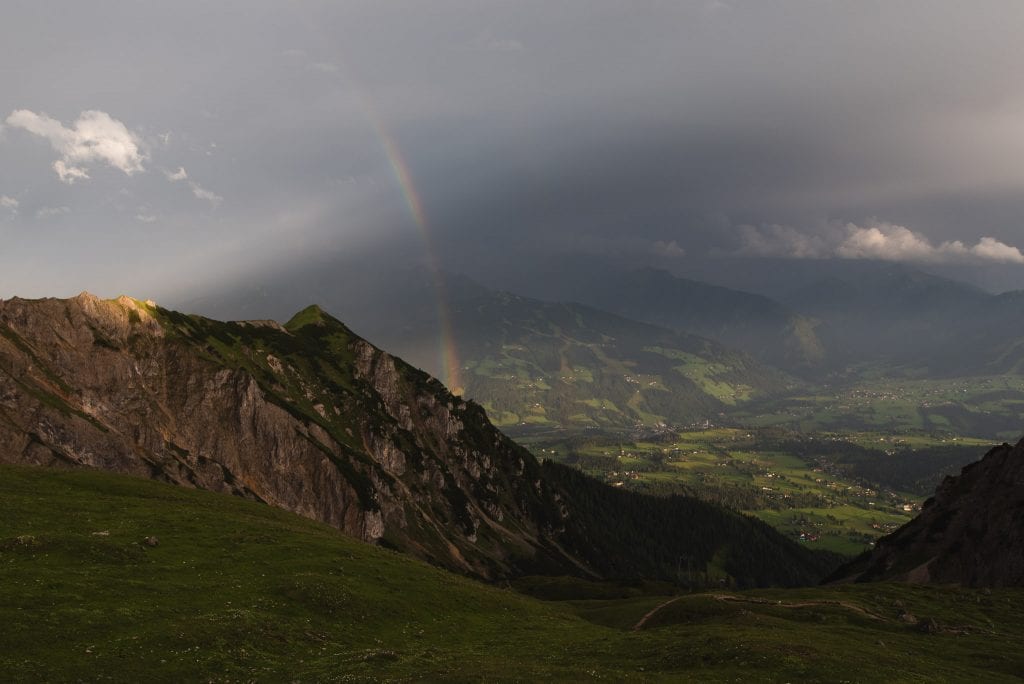 schladming dachstein oostenrijk regenboog