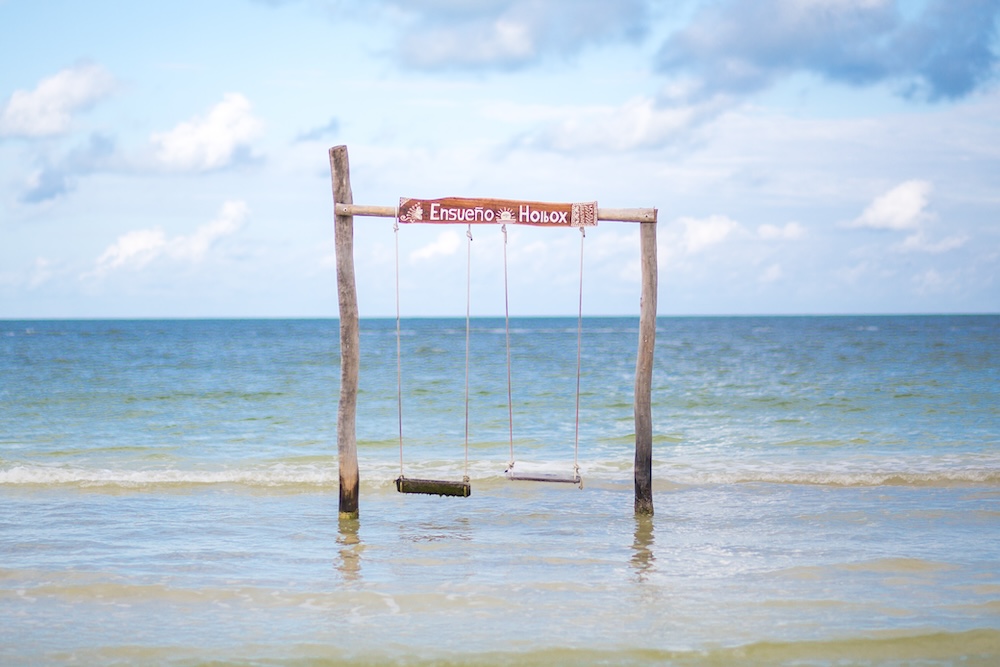 schommels op strand, Holbox