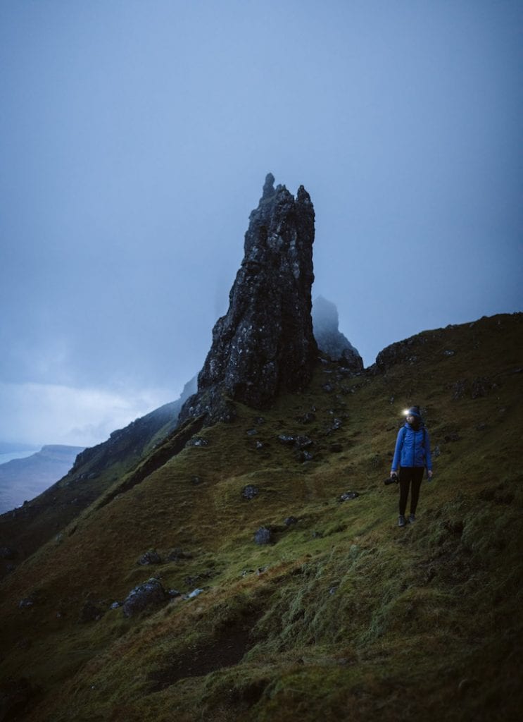 schotland roadtrip hike naar Old man of Storr