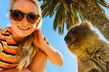 selfie met quokka