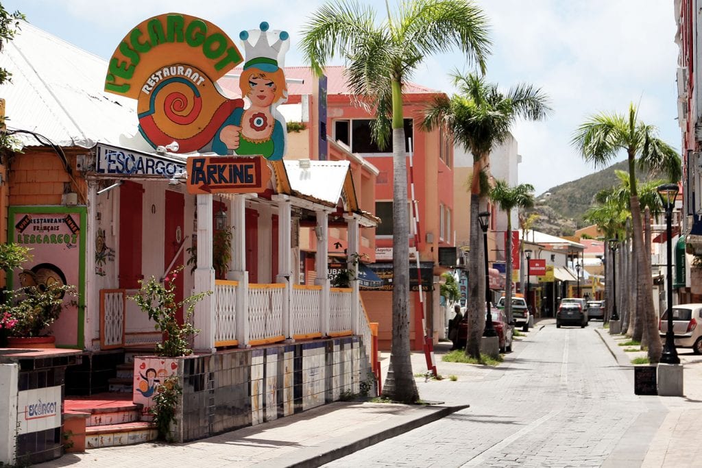 sint-maarten-na-orkaan-irma Restaurant-L'Escargot-Front-Street-Philipsburg