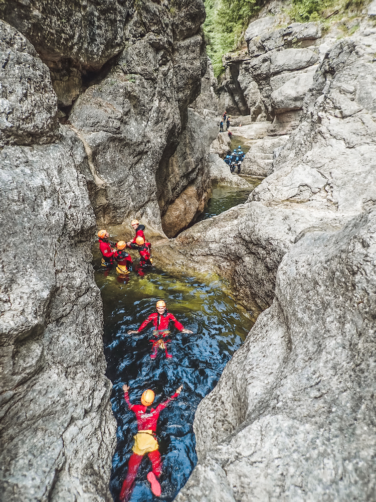 stedentrip-salzburg-Canyoning-omgevin