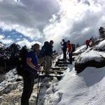 trekking in de sneeuw nepal