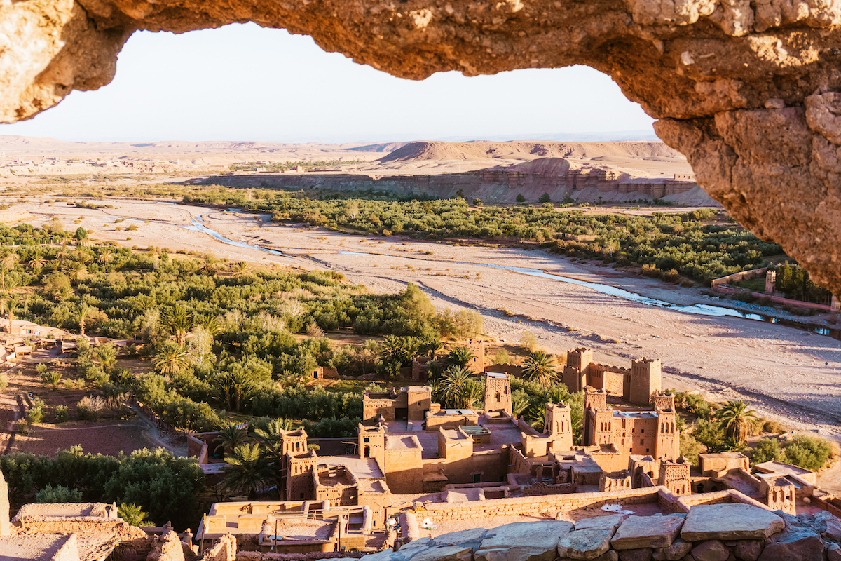 uitzicht op Ait Ben Haddou vanaf de top