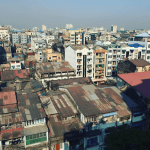 uitzicht over yangon myanmar