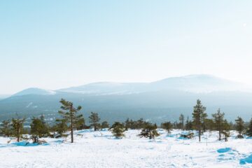 uitzicht sneeuwschoenwandelen Äkäslompolo