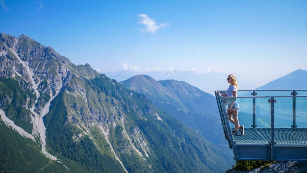 zomervakantie stubaital Schlick 2000 wandelroutes uitkijkpunt