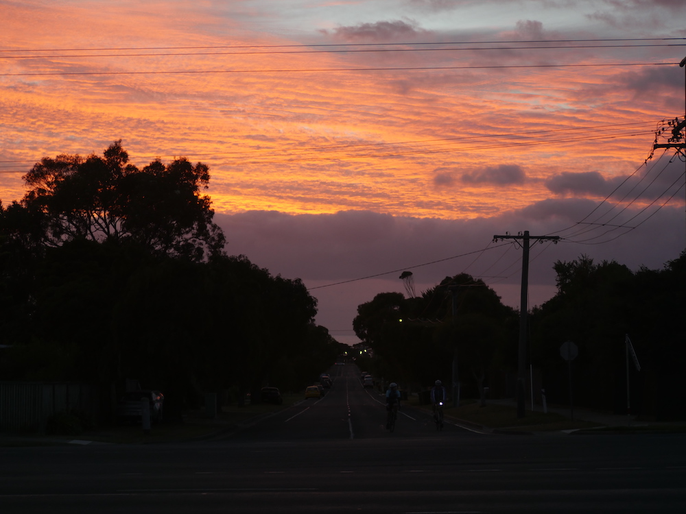 zonsondergang great ocean road