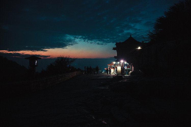 zonsopkomst heilige berg taishan china